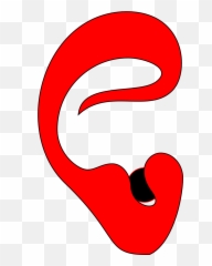 Ear Conch Cup Auricle Conacha Pinna - Blue Peace Sign Emoji