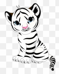 Tigers Drawing Charcoal Transparent - Baby Tiger Clipart Black And White Emoji,White Tiger Emoji