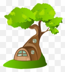 House Tree Banner Stock Png Files - Tree House Clipart Png Emoji,Treehouse Emoji
