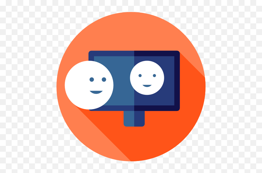Laptop Video Conference Men - Man Communication Flat Icon Png Emoji,Stick Man Emoticons