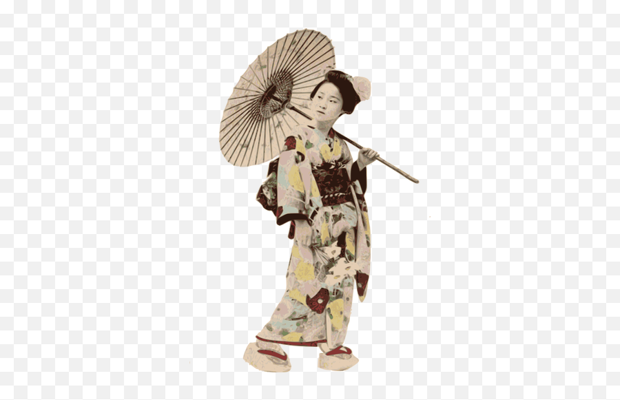 Vector Illustration Of Kimono Lady - Japan Kimono Png Emoji,Emoji Outfit With Shoes