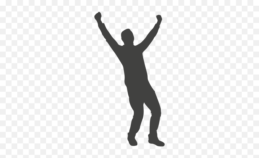 Transparent Png Svg Vector File - Happy Man Silhouette Emoji,Person Raising Both Hands In Celebration Emoji