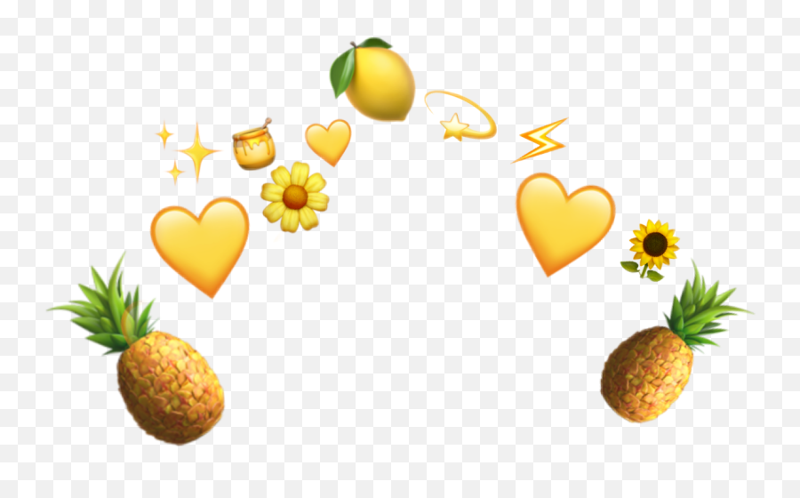 Sunflower Emoji Freetoedit Honey - Pineapple,Pineapple Emoji