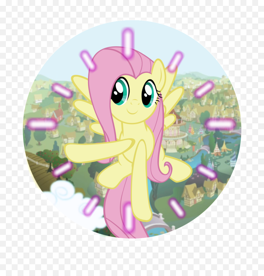 Fluttershy Desktop Clock - Visual Fan Art Mlp Forums My Little Pony Clocks Emoji,Watch Me Whip Emoji