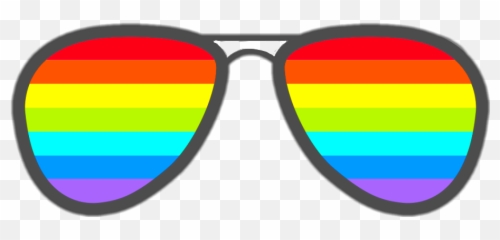 glasses rainbow cool shades - Sticker by Rainbow Glasses Transparent Background Emoji