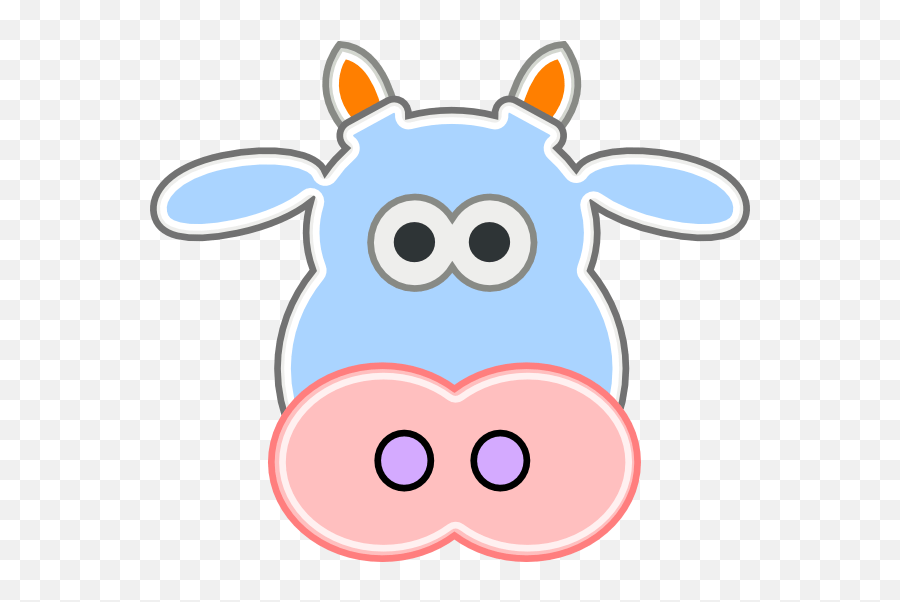 Cow Head Clipart - Cow Cartoon Face Mask Png Download Cartoon Cow Head Emoji,Cow And Face Emoji