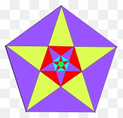 Pentagon Shape Clipart - Easy Rangoli Mathematical Shapes Emoji