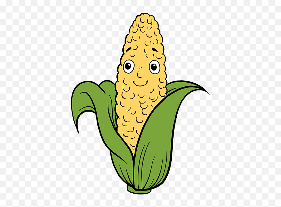 How To Draw A Corn Cob - Really Easy Drawing Tutorial Corn On The Cob Easy To Draw Emoji,Emoji Corn