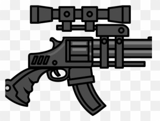 Pistol Clipart Revolver Pistol - Cartoon Machine Gun Clipart Emoji,Machine Gun Emoji