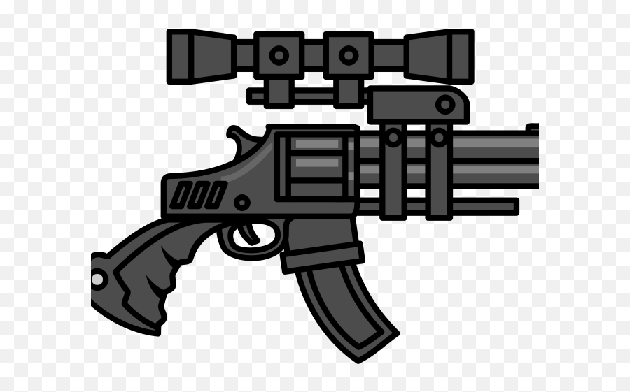 Pistol Clipart Revolver Pistol - Cartoon Machine Gun Clipart Emoji,Machine Gun Emoji