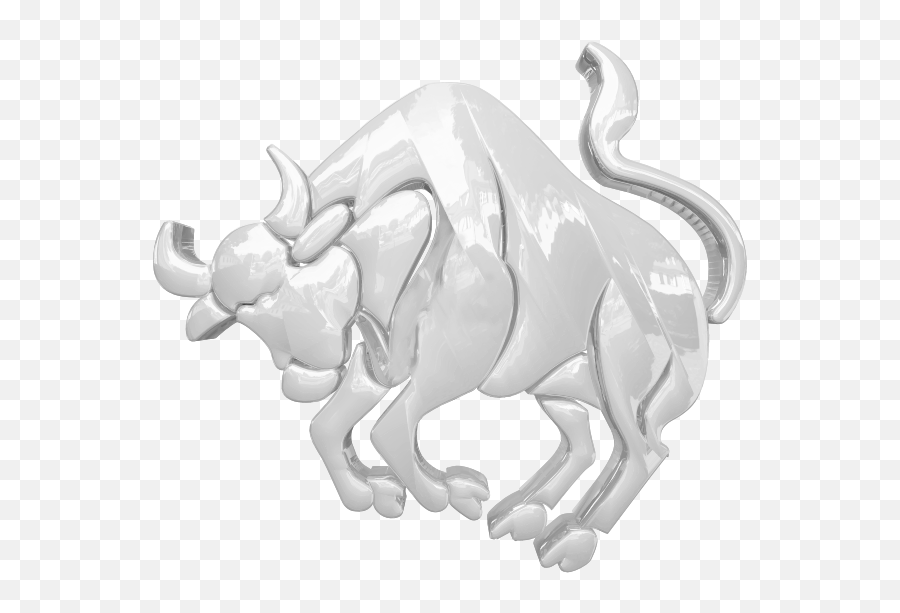 Taurus Horoscope Sign Silver Color - Taurus Golden Logo Png Emoji,Pisces Symbol Emoji
