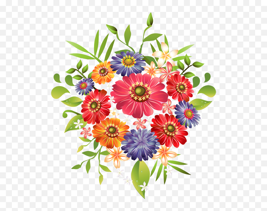 Bouquet Of Summer Flowers Clip Art - Clipart Bouquet Of Flowers Png Emoji,Bouquet Of Flowers Emoji