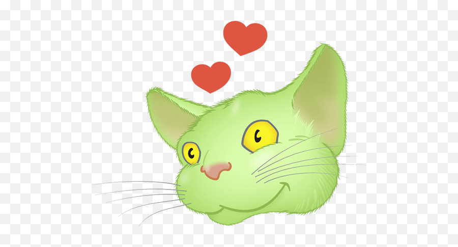 Green Cat Emoji By Yann Le Roux - Green Cat Emoji,Cat Emoji App