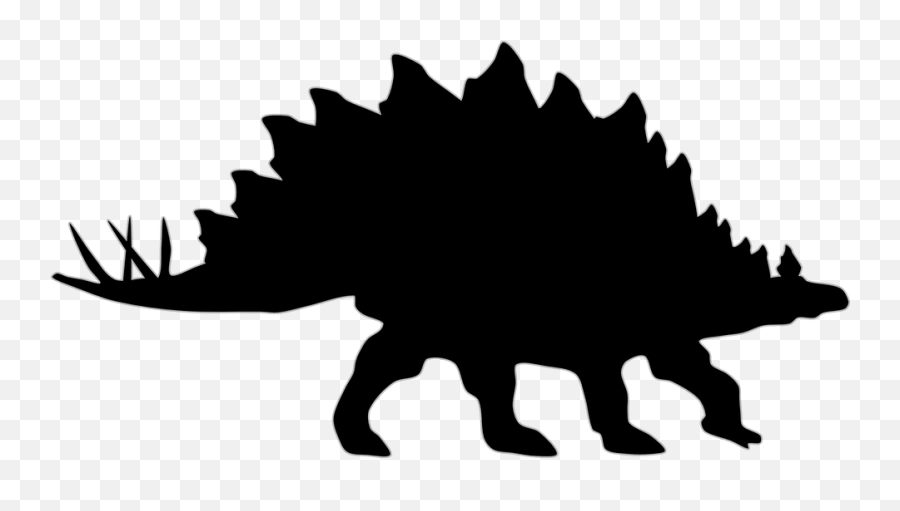 Stegosaurus Dinosaur Spikes - Dinosaur Silhouette Clip Art Emoji,Trex Emoji