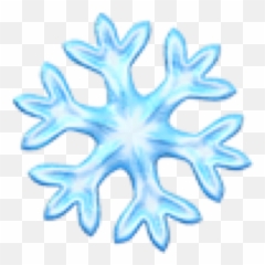 Snow Snowflake Emoji Iphone Freetoedit - Blue Snowflake On Black Background,Snowflake Emoji