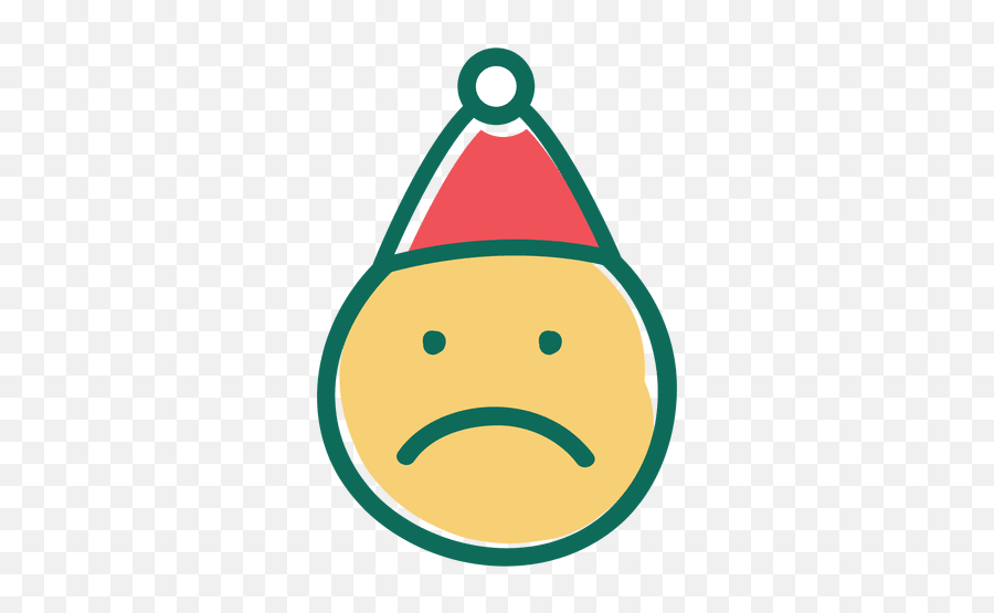 Frown Santa Claus Hat Face Emoticon 22 Emoji,Merry Christmas Emoticon