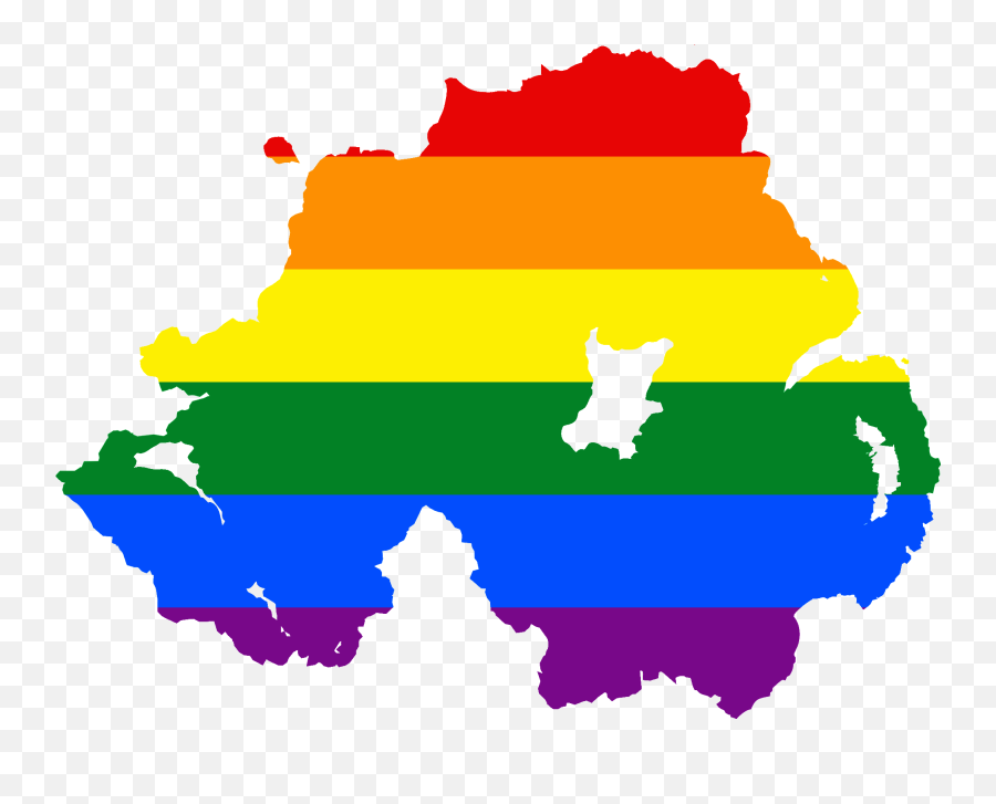 Lgbt Flag Map Of Northern Ireland - Northern Ireland Elections 2019 Emoji,Lgbt Flag Emoji