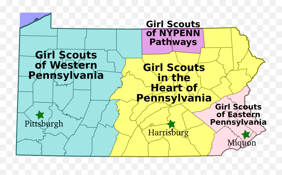 Pennsylvania - Girl Scout Council Map Pennsylvania Emoji,Girl Scout Emoji