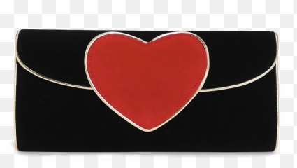How To Add Color - Black Clutch Bag With Red Heart Emoji