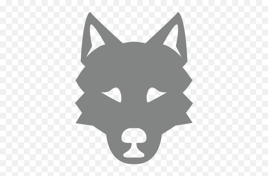 Wolf Face Emoji For Facebook Email Sms - Emblem,Black Face Emoji