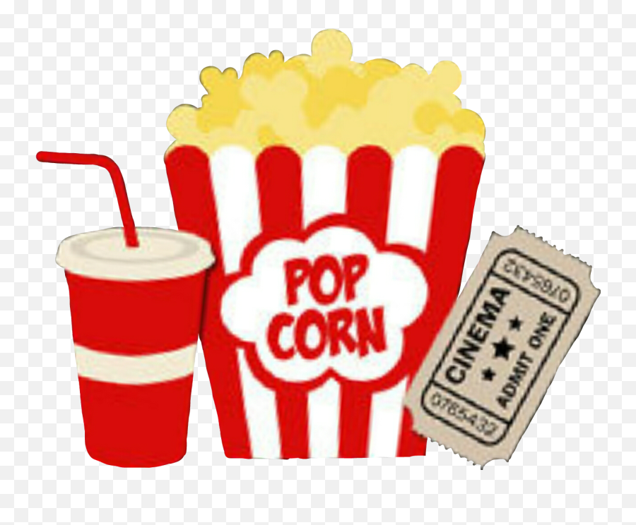 Popcorn And Soda Transparent Png - Movie And Popcorn Clipart Emoji,Pop Corn Emoji