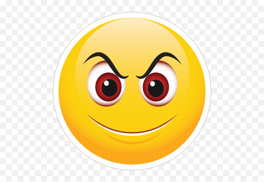 Cute Evil Smile Emoji Sticker - Smiley,Evil Smile Emoji