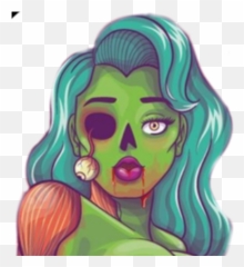Zombiegirl Zombies Zombie Aesthetic - Illustration Emoji,Zombie Emoji