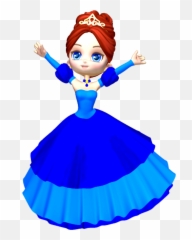 Princess In Blue Clipart - Clipartix Clipart Of Princess Emoji,Princess Emoji