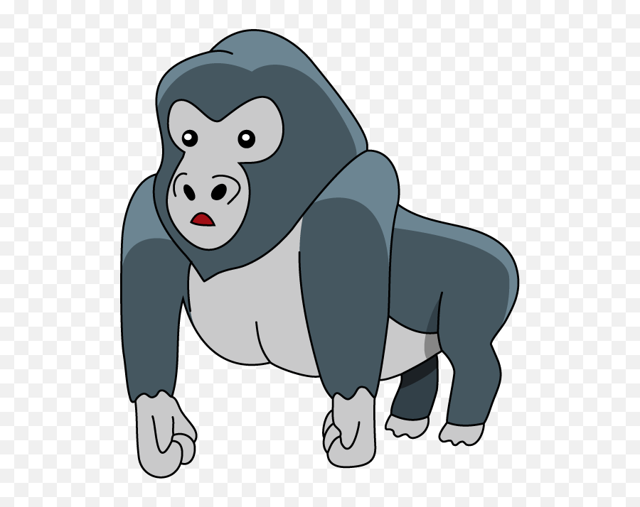 Free Gorilla Cartoon Png Download Free Clip Art Free Clip - Gorilla Clipart Png Emoji,Gorilla Emoji