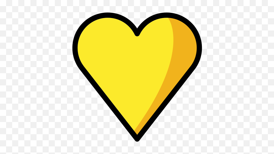Emoji Meanings - Heart,Yellow Heart Emoji Png
