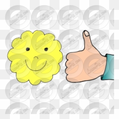 Yes Picture For Classroom Therapy Use - Cartoon Emoji,High Five Emoticon