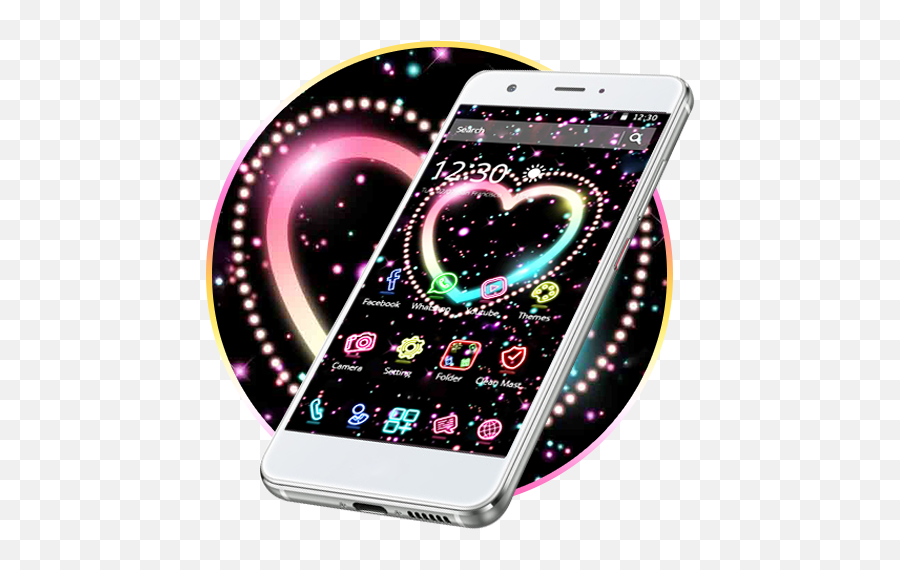 Amazoncom Neon Heart 2d Theme Appstore For Android - Smartphone Emoji,Daffodil Emoji