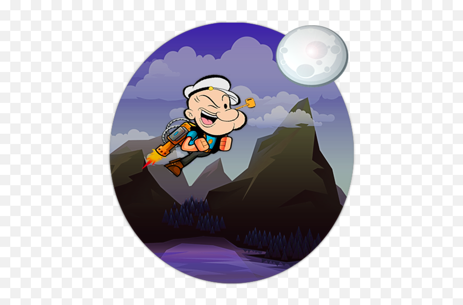 Popeye Jetpack Ride U2013 Aplicaii Pe Google Play - Illustration Emoji,Fish Moon Emoji