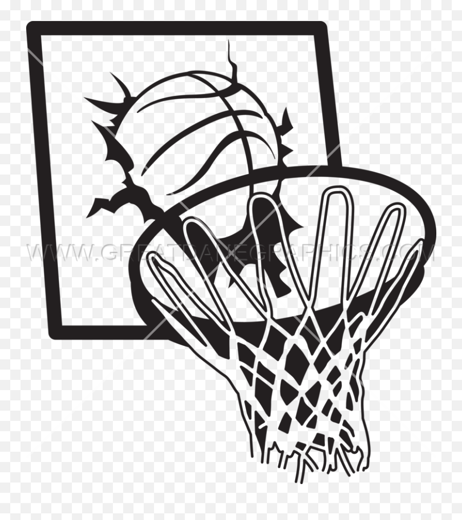 Free Basketball Hoop Clipart Black And White Download Free - Basketball Hoop Black And White Transparent Emoji,Slam Dunk Emoji