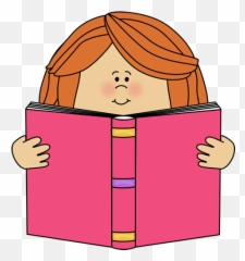 Girl Reading A Book Clip Art - Clipart Emoji