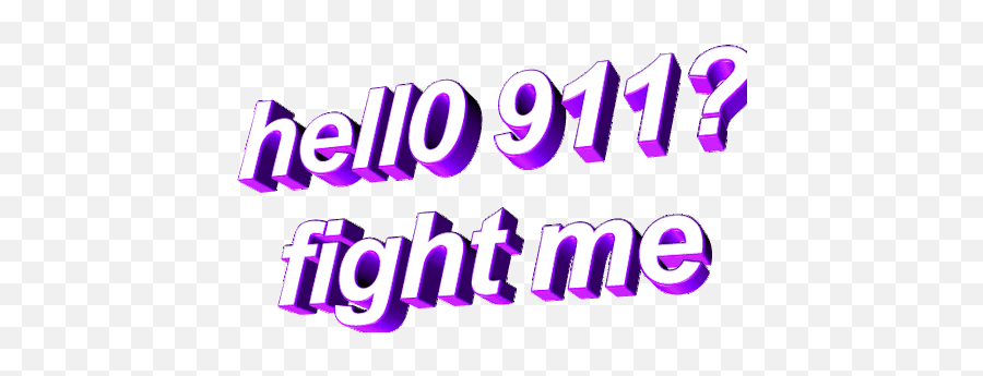 Scpurple Purple Aesthetic 911 Fightme Text Tumblr - Clip Art Emoji,Fight Me Emoji