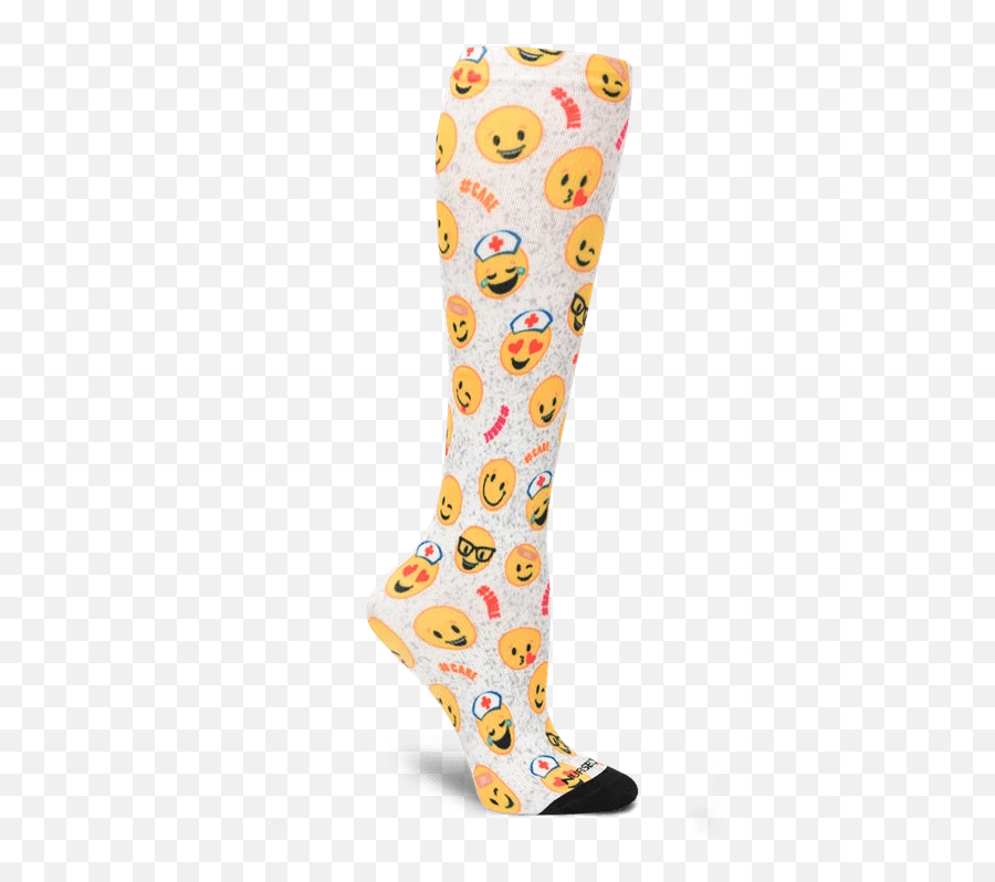 Nurse Mates Emoji Compression Socks - Sock,Shoe Emoji