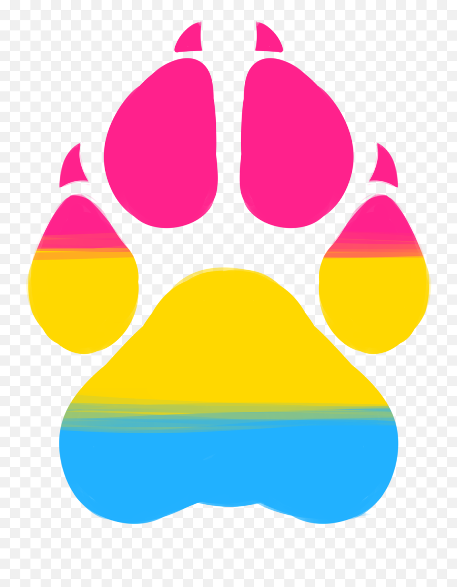 Lesbian - Furry Paw Print Emoji,Bi Flag Emoji - free transparent emoji ...