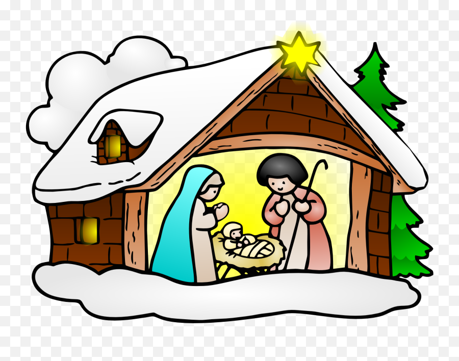 Nativity Free To Use Clipart - Christian Christmas Clipart Emoji,Nativity Emoji