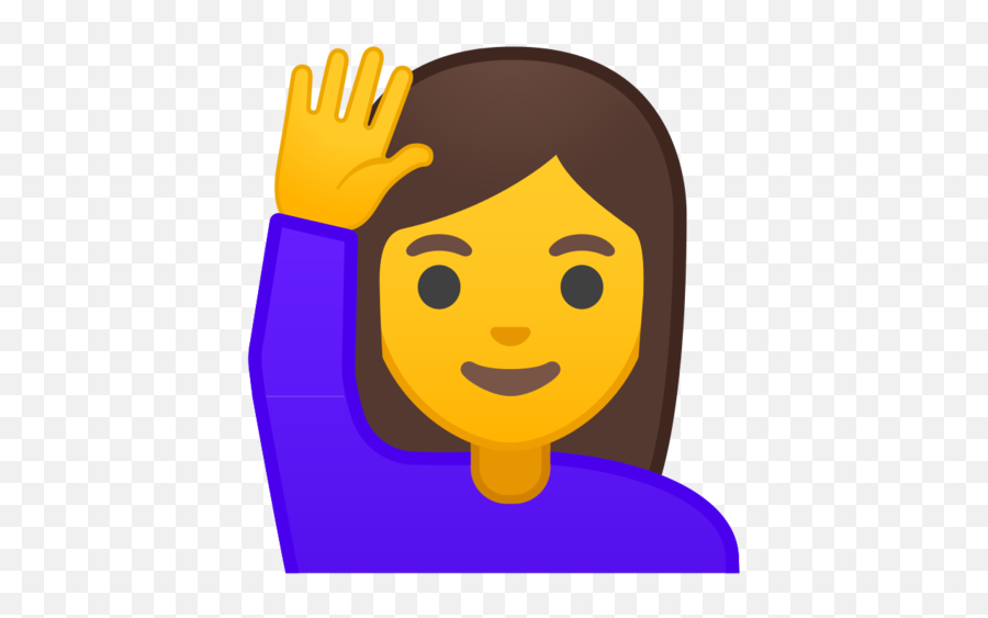 Emoji Raised Womans Hand - Raise Hand Emoji,Shrug Emoji