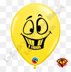 5 Inch Round Emoji Crazy - Sugar Skull Balloon,Crazy Emoji