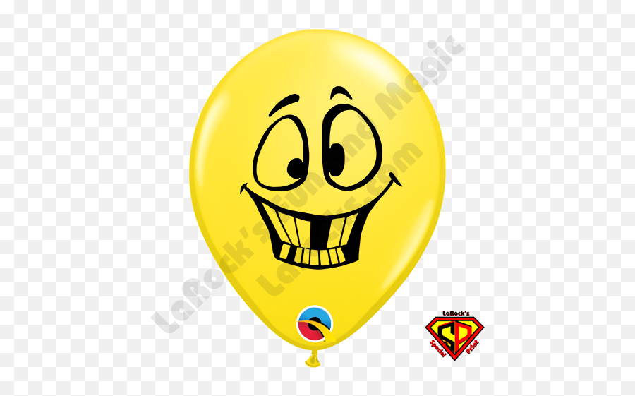 5 Inch Round Emoji Crazy - Sugar Skull Balloon,Crazy Emoji