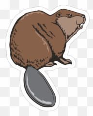 Beaver Mascot Sticker - Punxsutawney Phil Emoji,Beaver Emoji