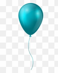 Clipart Balloon Teal Transparent - Transparent Clip Art Balloon Emoji,Blue Balloon Emoji
