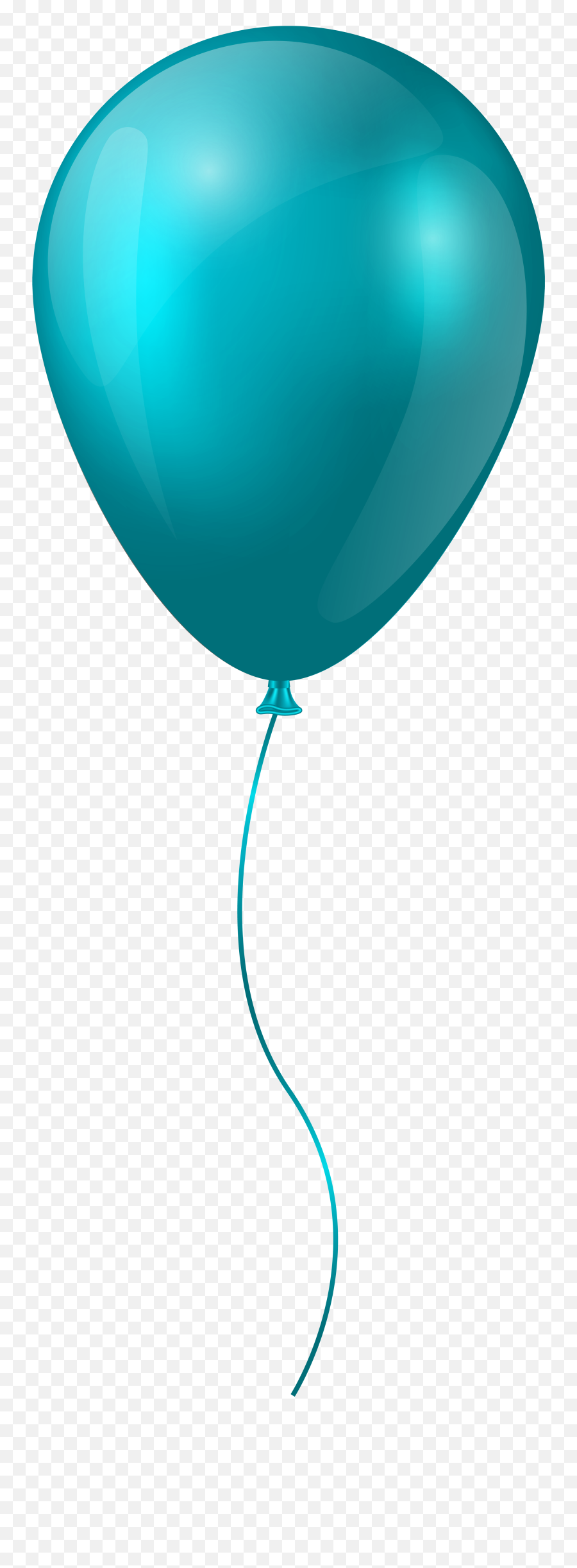 Clipart Balloon Teal Transparent - Transparent Clip Art Balloon Emoji,Blue Balloon Emoji