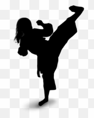 Karate Silhouette - Karate Girl Silhouette Long Hair Emoji,Karate Emojis