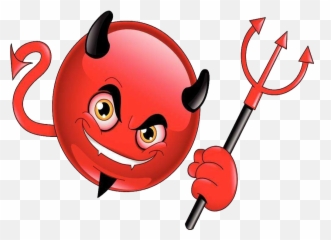 Download Satan Clipart Devil Emoji - Smiley Devil,Pitchfork Emoji
