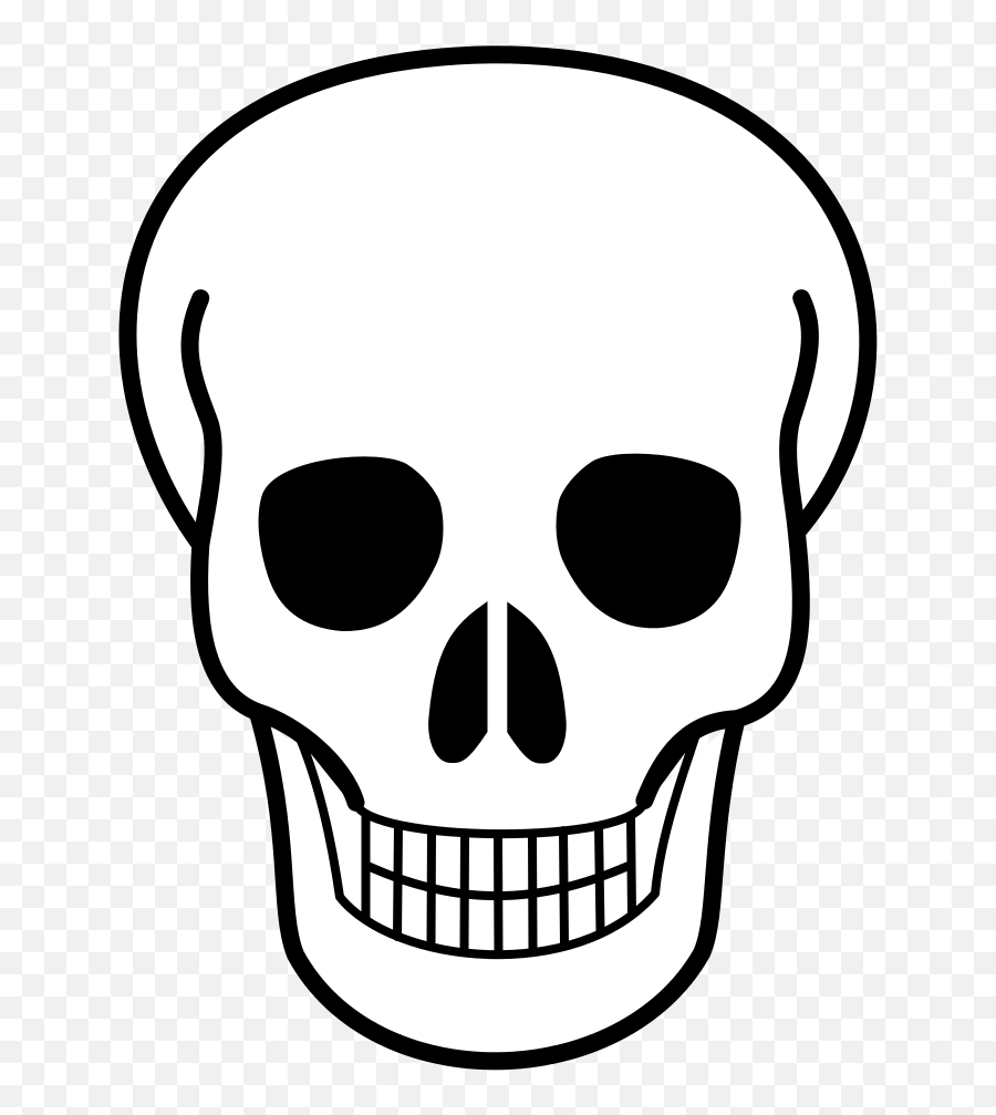 Skull Outline Png Picture - Simple Drawing Of Skull Emoji,Skull Emoticon