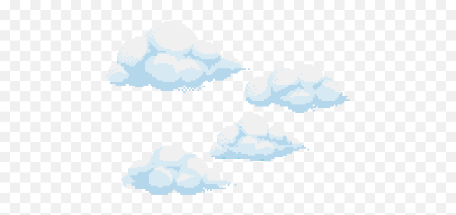 Pixelated Aesthetic Cloud Png - Cloud Pixel Art Png Emoji,Emoji Cloud