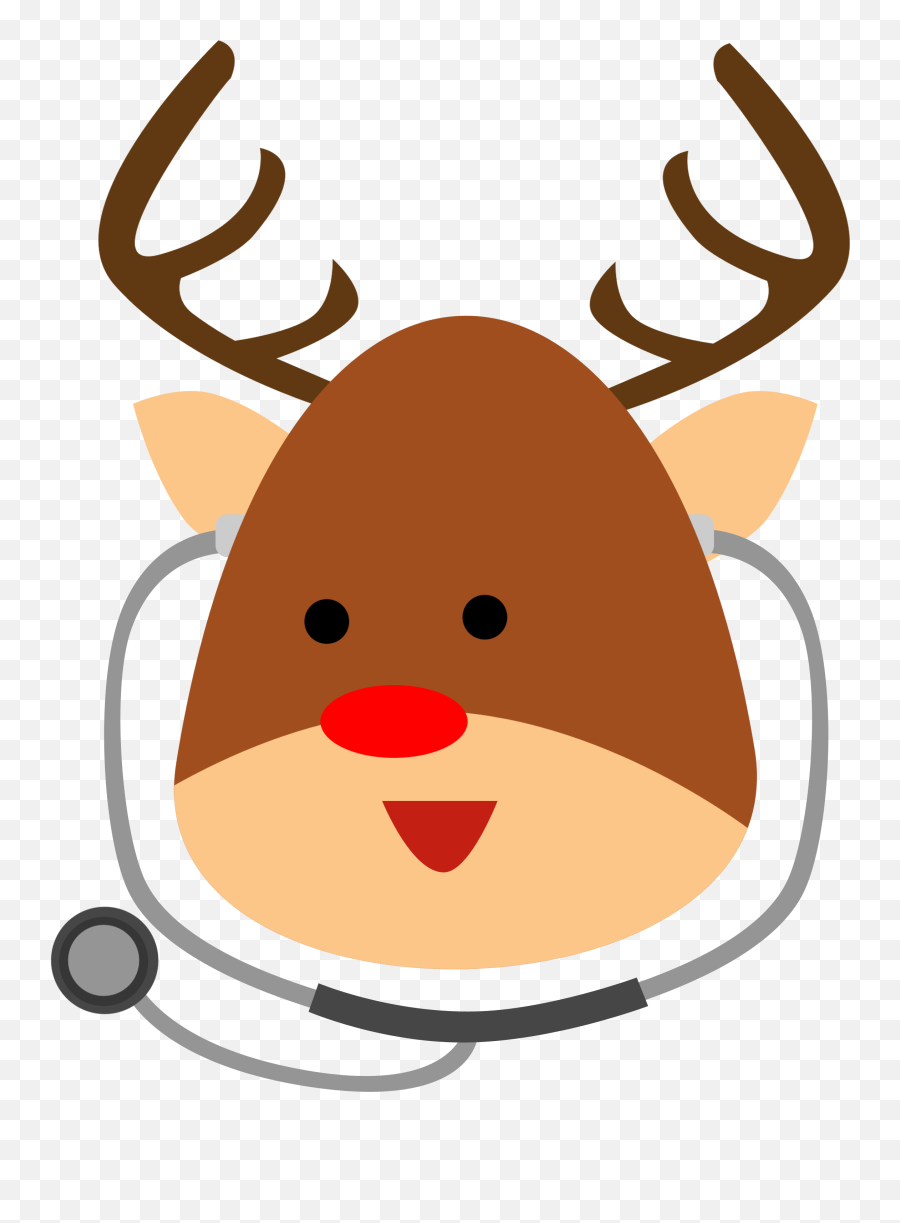Doctor Reindeer - Clipart Cute Reindeers Emoji,Doctor Who Emoji